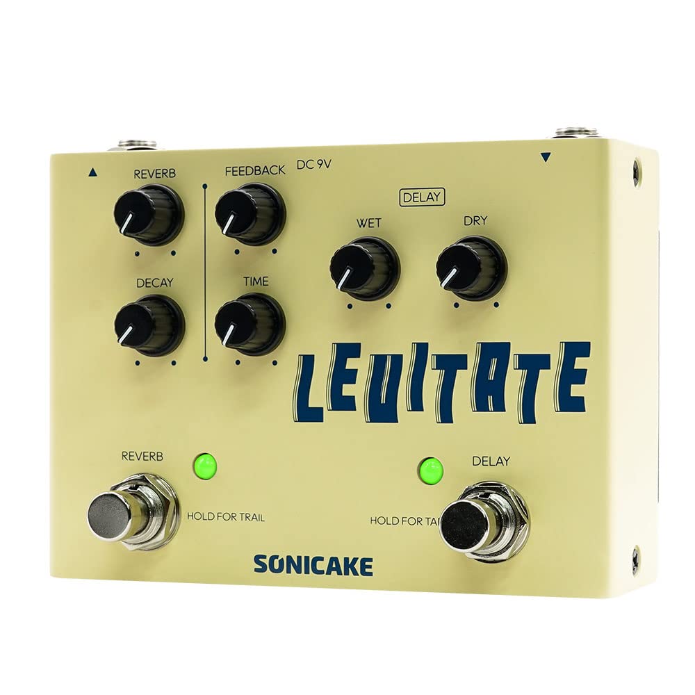 Sonicake Delay Reverb 2 In 1 Guitar Effects Pedal Digital Levitate
