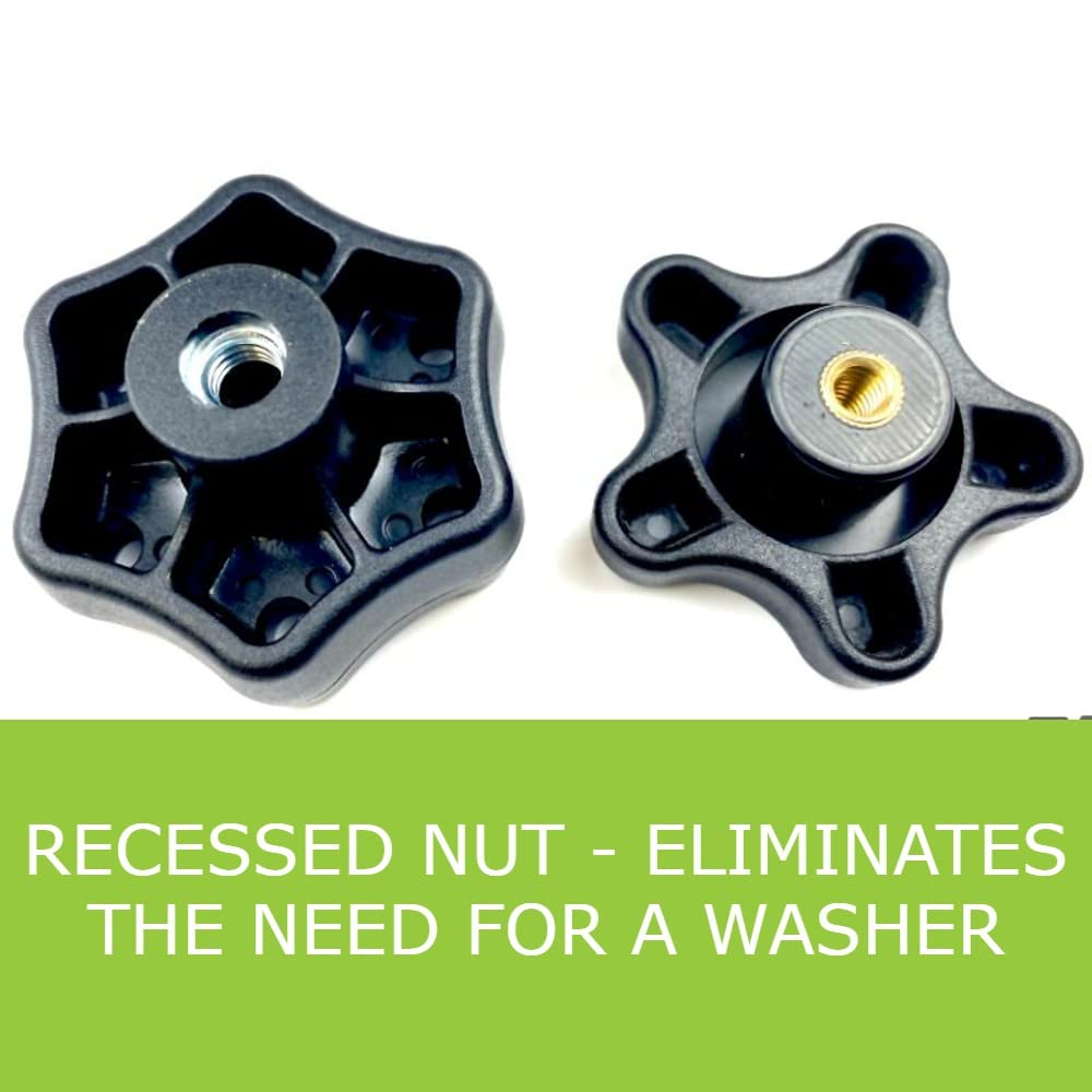 Bow Products Bow Knobs KNB4-4-Pack Knob Hardware Kit - Universal Knobs for Most Featherboards, Jigs and Guides - Fits FeatherPRO