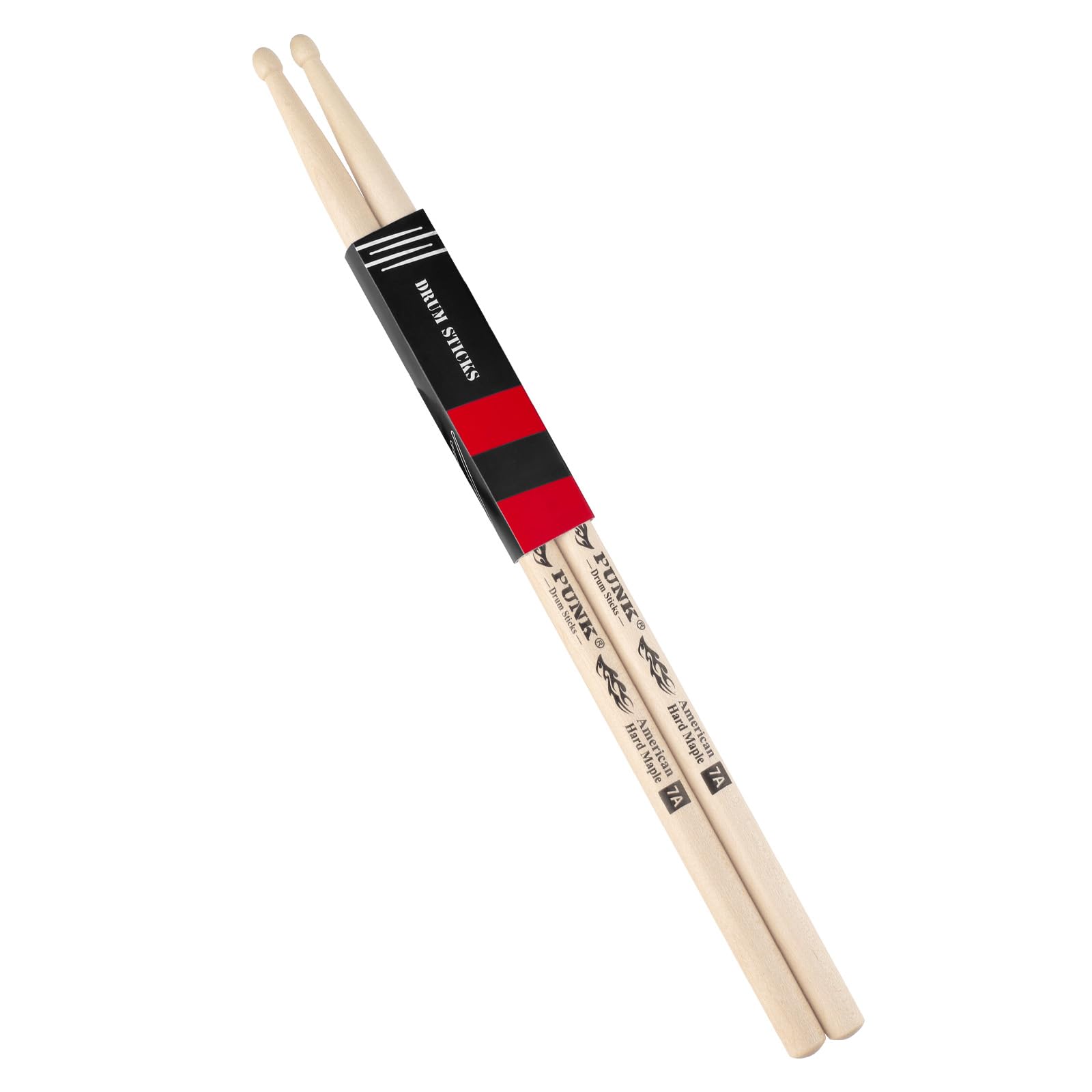 Drum Sticks 7a Drumsticks American Hard Maple Wood Tip Drum Stick Ideal for Drummers of All Levels,Used for Drums, Percussion an