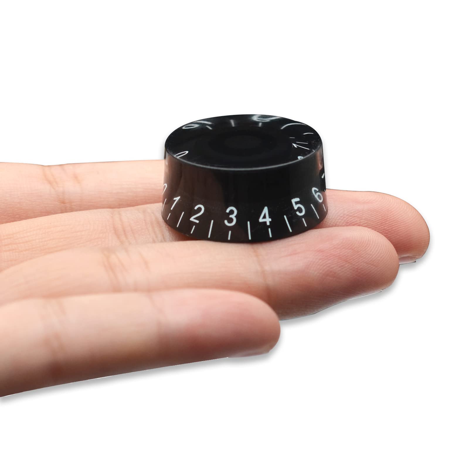 SAPHUE 4PCS Speed Control Knobs for Electric Guitar Guitar Pots Tone Volume Knobs Buttons (Black)