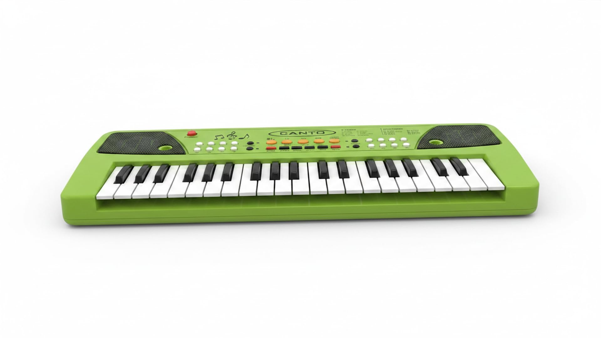 Electronic Keyboard Piano, 37 Keys, Green, Built-In Speakers, For Kids