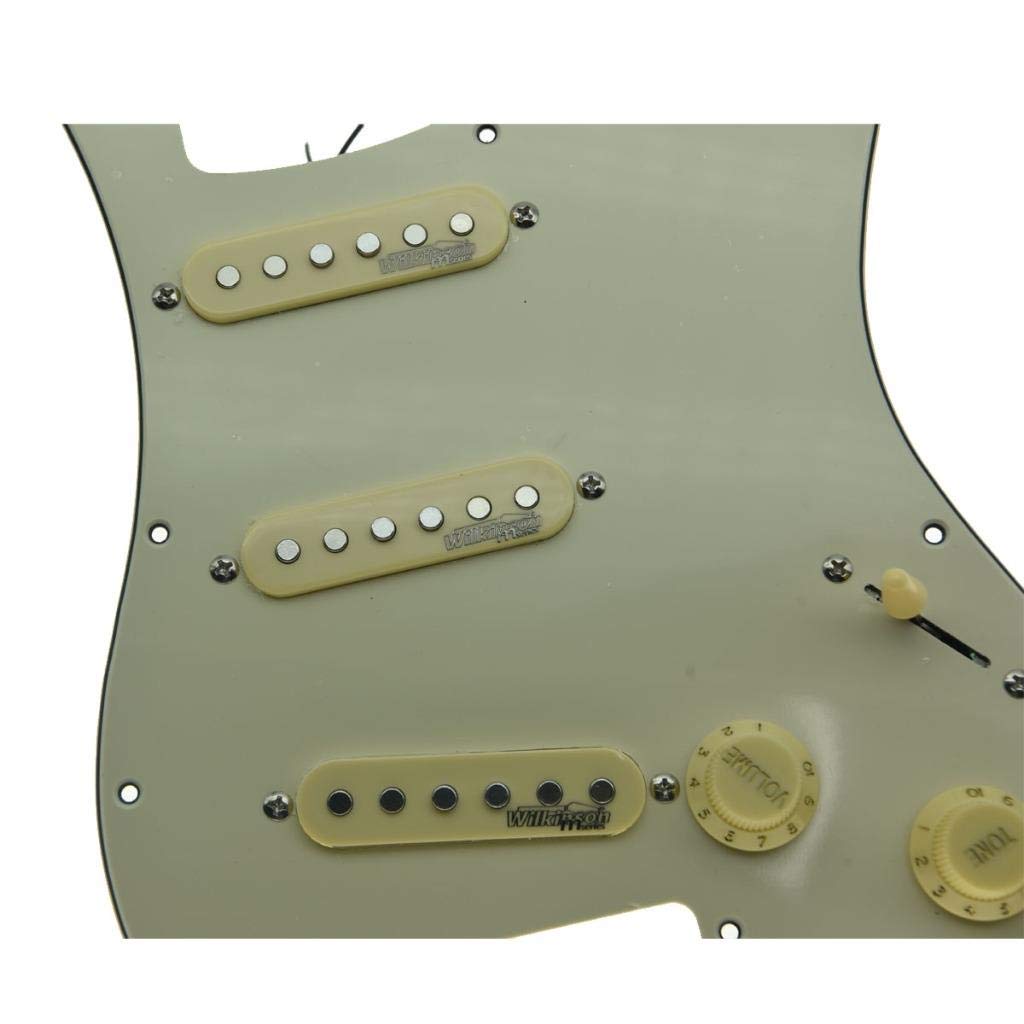 KAISH Aged White Loaded Electric Guitar Pickguard Prewired Pickguard with Wilkinson Pickups for FD Stratocaster Made In USA or M