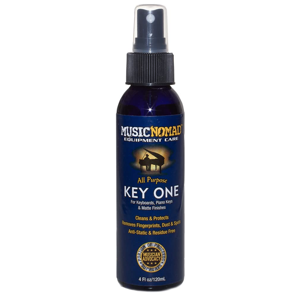 MusicNomad MN131 All Purpose Key ONE Cleaner, for Keyboards, MIDI Keyboard Controllers, Keys, Digital Pianos & Matte Pianos, 4 o
