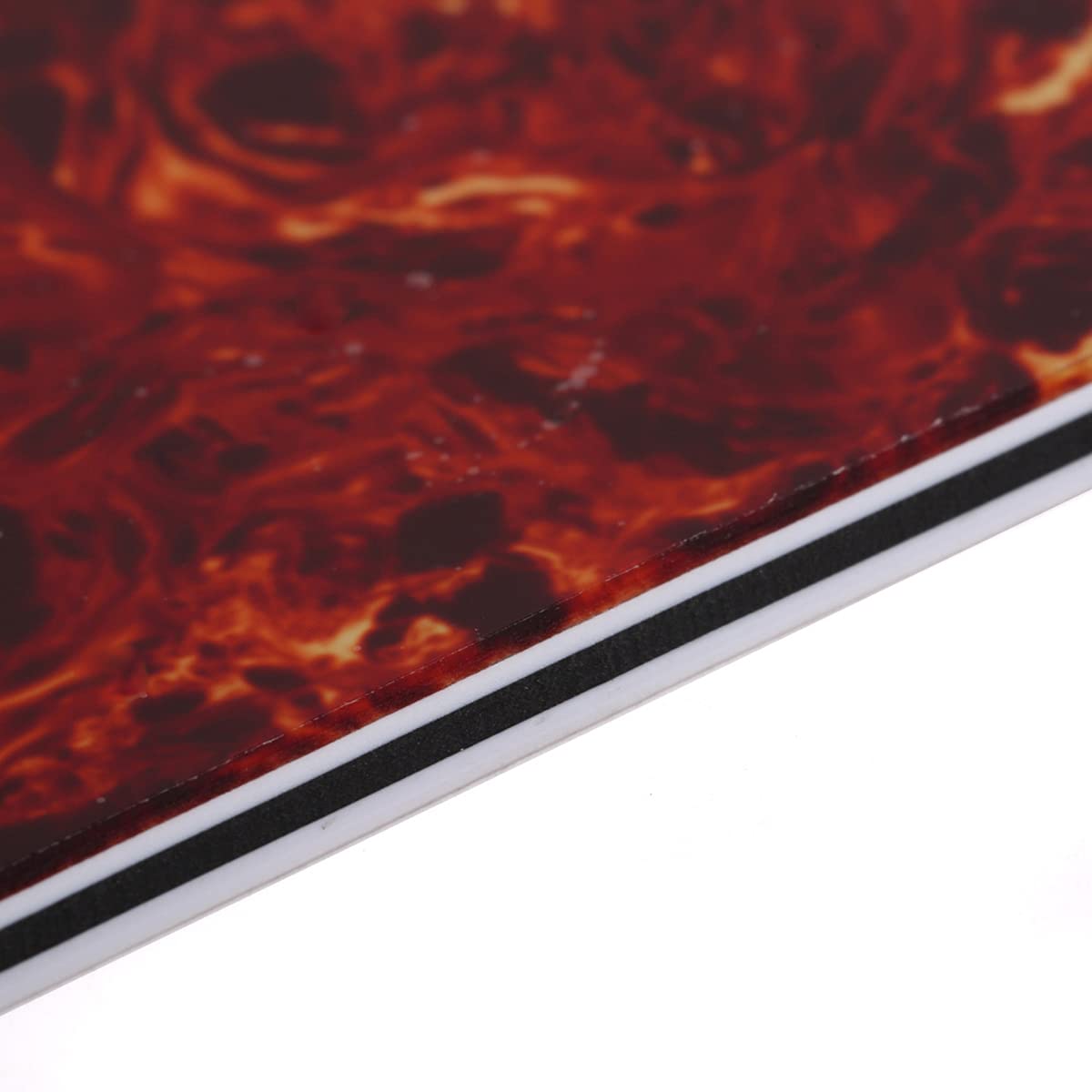 Musiclily Pro 11 Holes Round Corner HSH Strat Pickguard for American/Mexican Fender Standard Stratocaster Electric Guitar, 4Ply