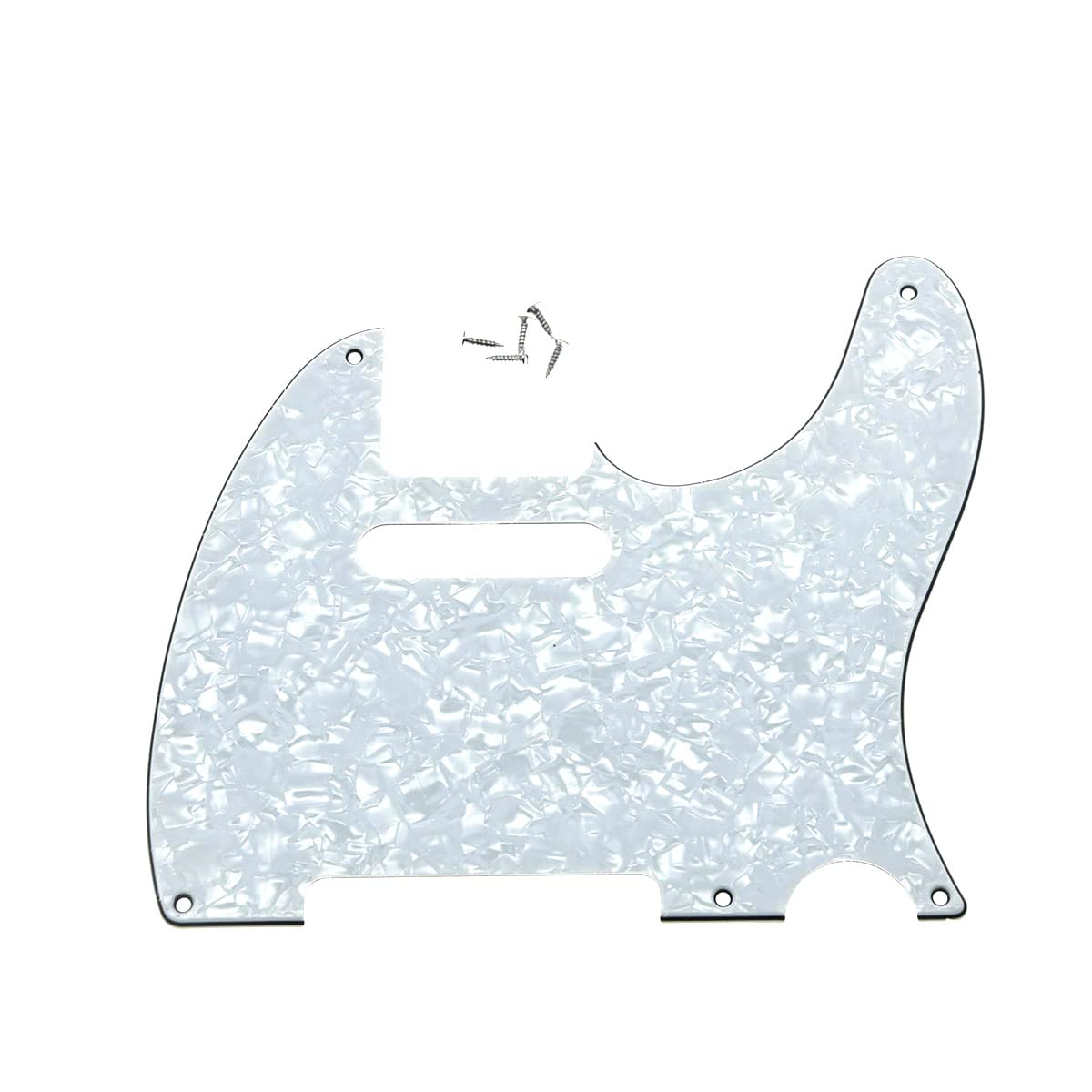 Dopro 5 Hole Vintage Tele Guitar Pickguard Scratch Plate fits USA/Mexican Fender Telecaster White Pearl