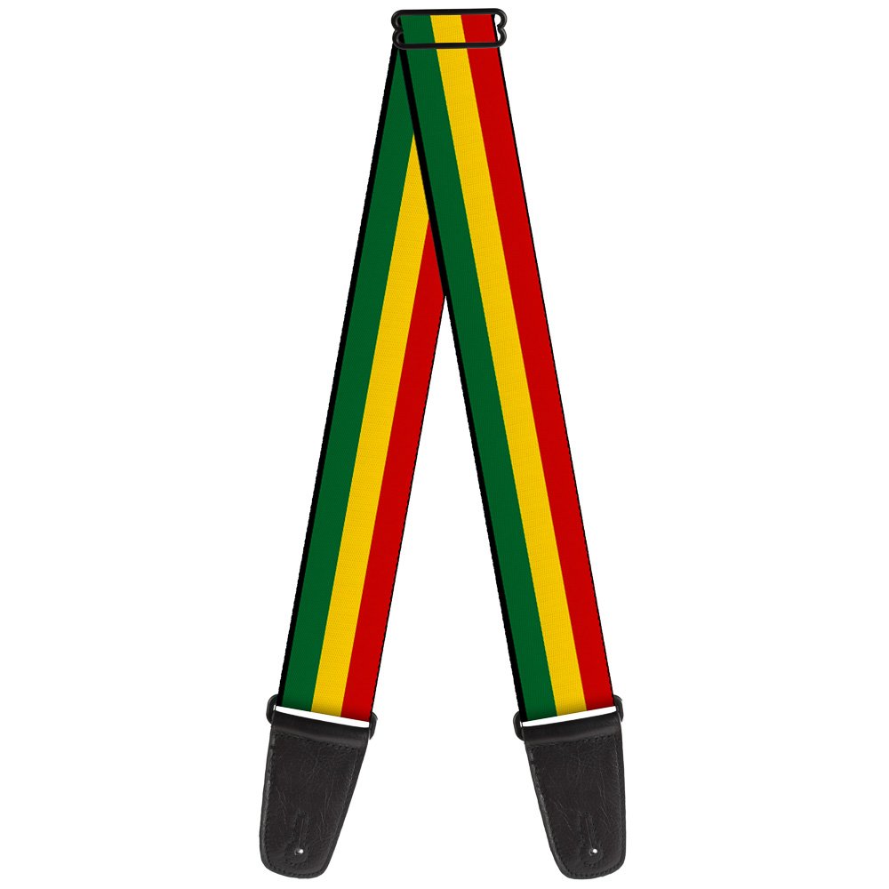 Buckle-Down Guitar Strap Rasta 2 Inches Wide