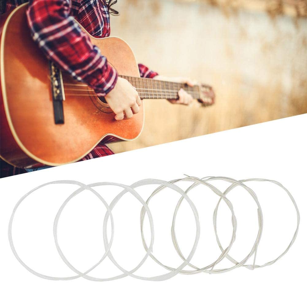 6pcs/Set Folk Guitar String Replacement Parts Acoustic Guitar Nylon Core Strings Kit Musical Instrument Accessories Performance