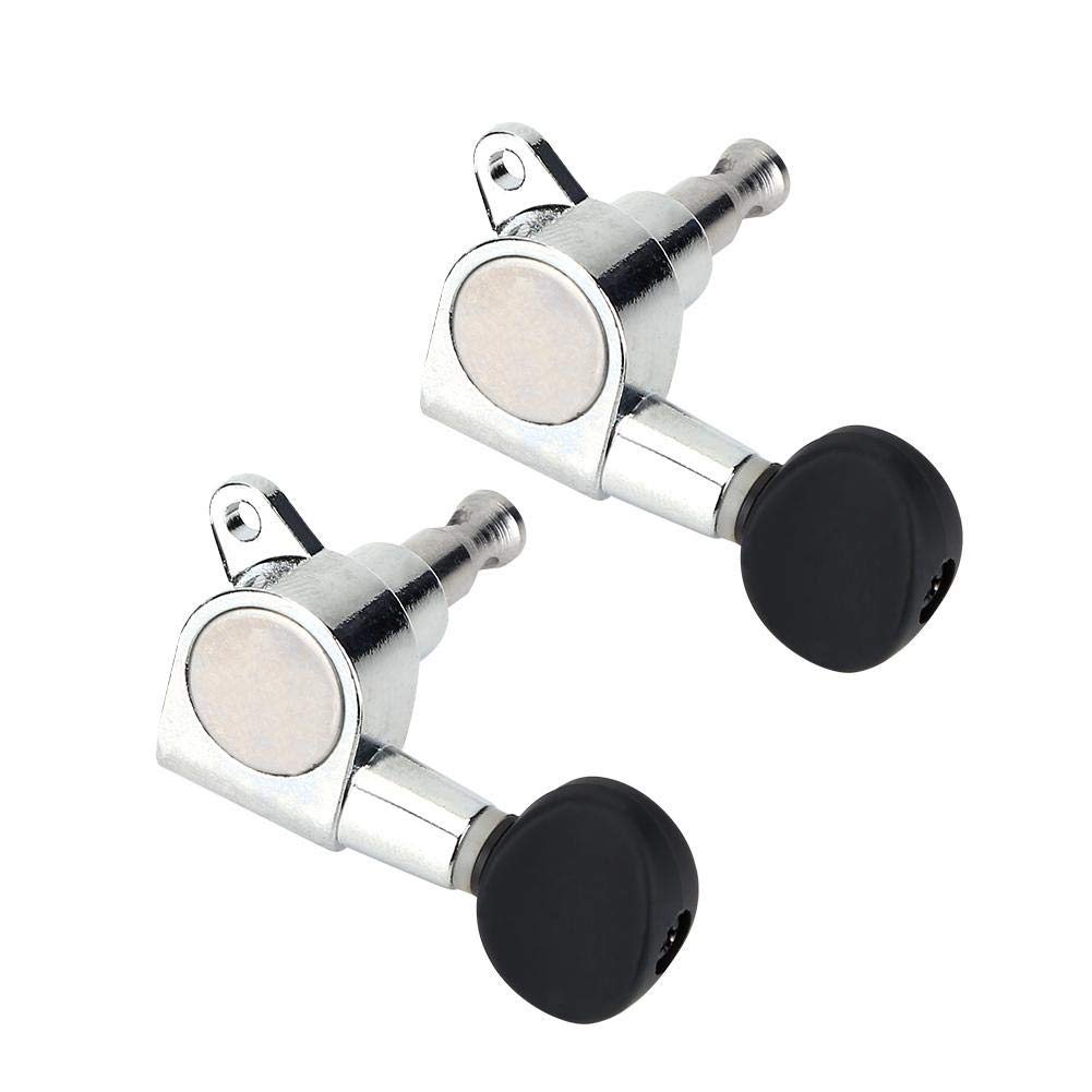 Demeras Ukulele Tuning Pegs Aluminum Alloy Closed String Tuning Key Pegs Machine for Instrument Upgrade Part 4Pcs 2R 2L