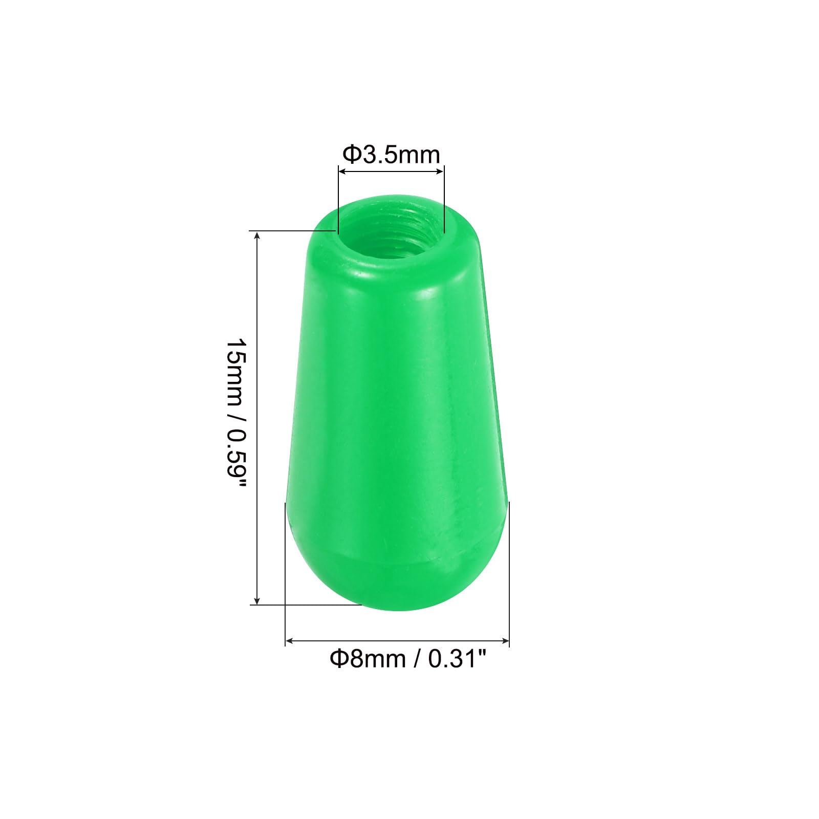 MECCANIXITY 2Pcs Guitar 3 Way Pickup Switch Tip M3.5 Plastic Toggle Switch Knobs for LP Electric Guitar, Green