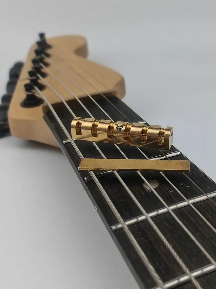 Guyker Height Adjustable 42mm Brass Roller Guitar Nut Replacement Compatible with Les Paul LP SG Style Electric Guitars