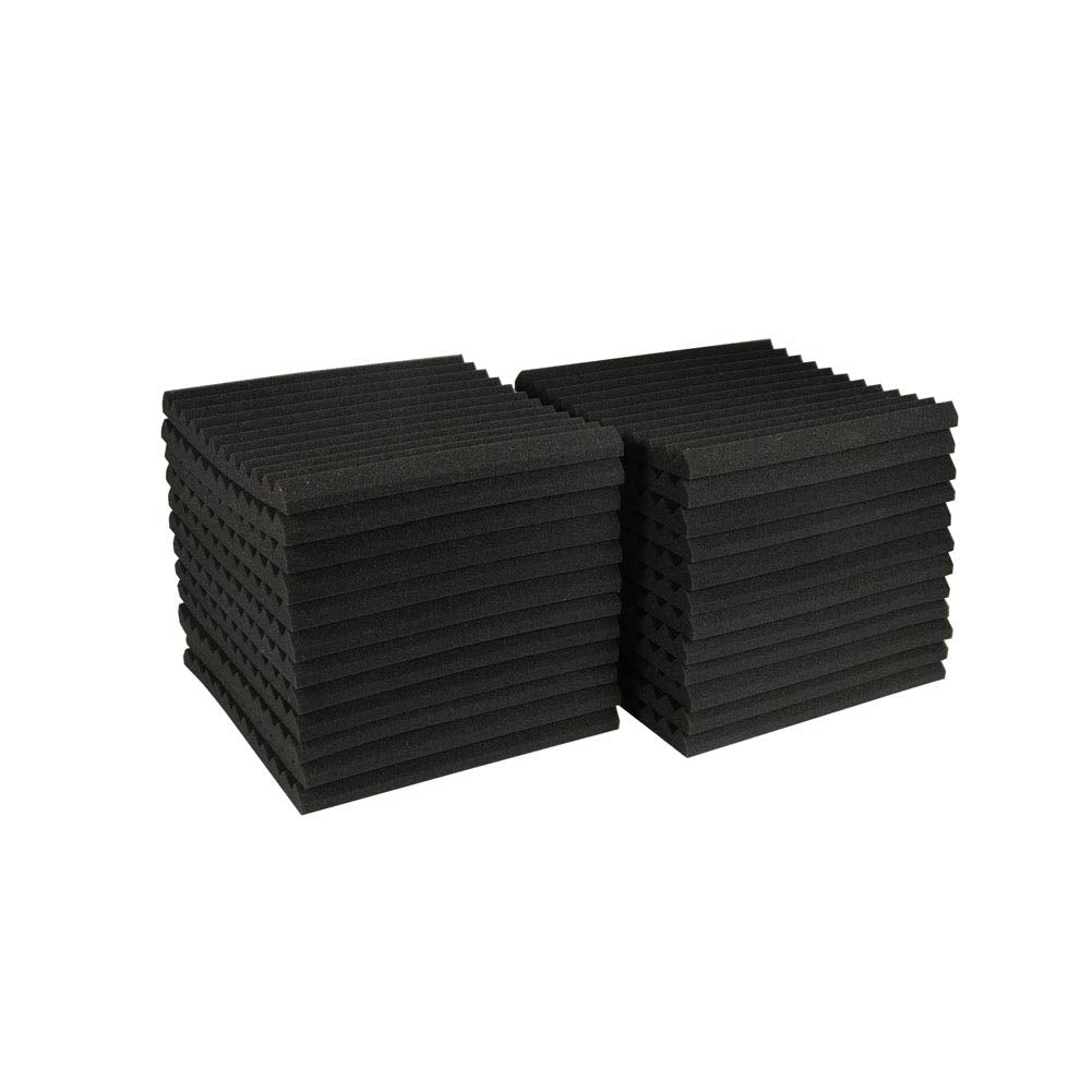 Burdurry 24 Pack Acoustic Panels Soundproof Studio Foam for Walls Sound Absorbing Panels Sound Insulation Panels Wedge for Home