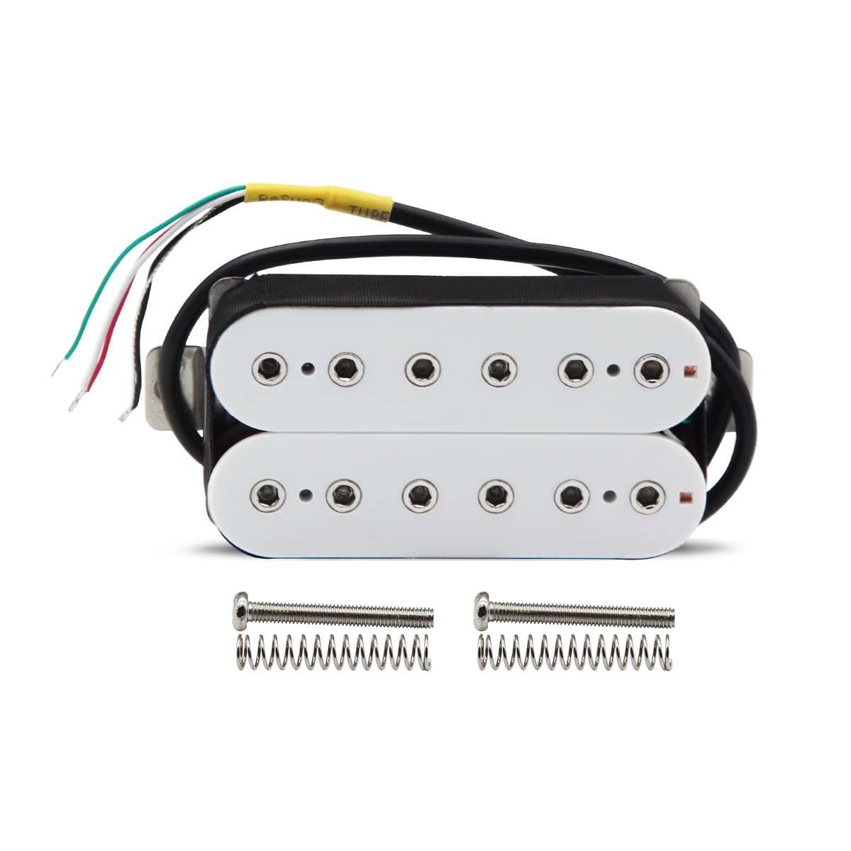 FLEOR High Output Alnico 5 Electric Guitar Neck Pickup & Bridge Pickup Humbucker Set White