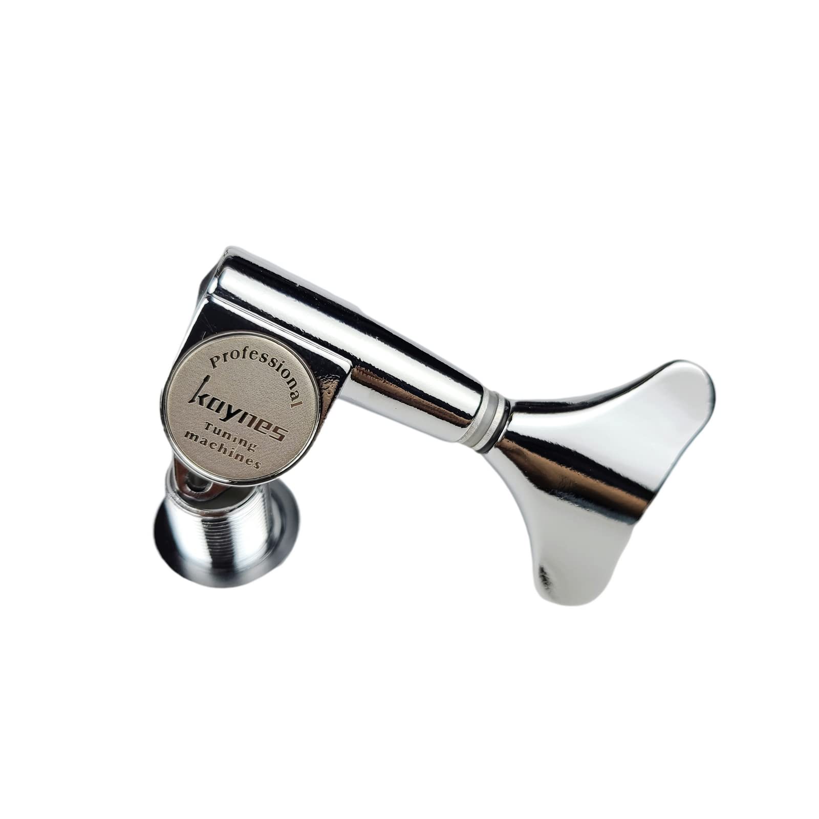 KAYNES Guitar Bass Tuners - 1:18 Ratio Chrome Silver Headstock Sealed Machine Heads Tuners Closed Tuning Key Pegs Replacement fo