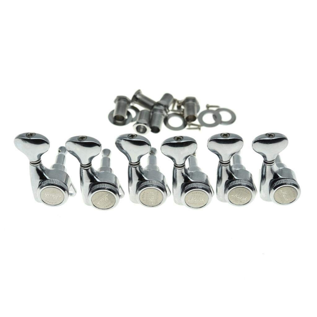 KAISH 18:1 Gear Ratio Guitar Locking Tuners Machine Heads Guitar Locking Tuning Keys Pegs for Strat/Tele/LP/SG most Electric or 