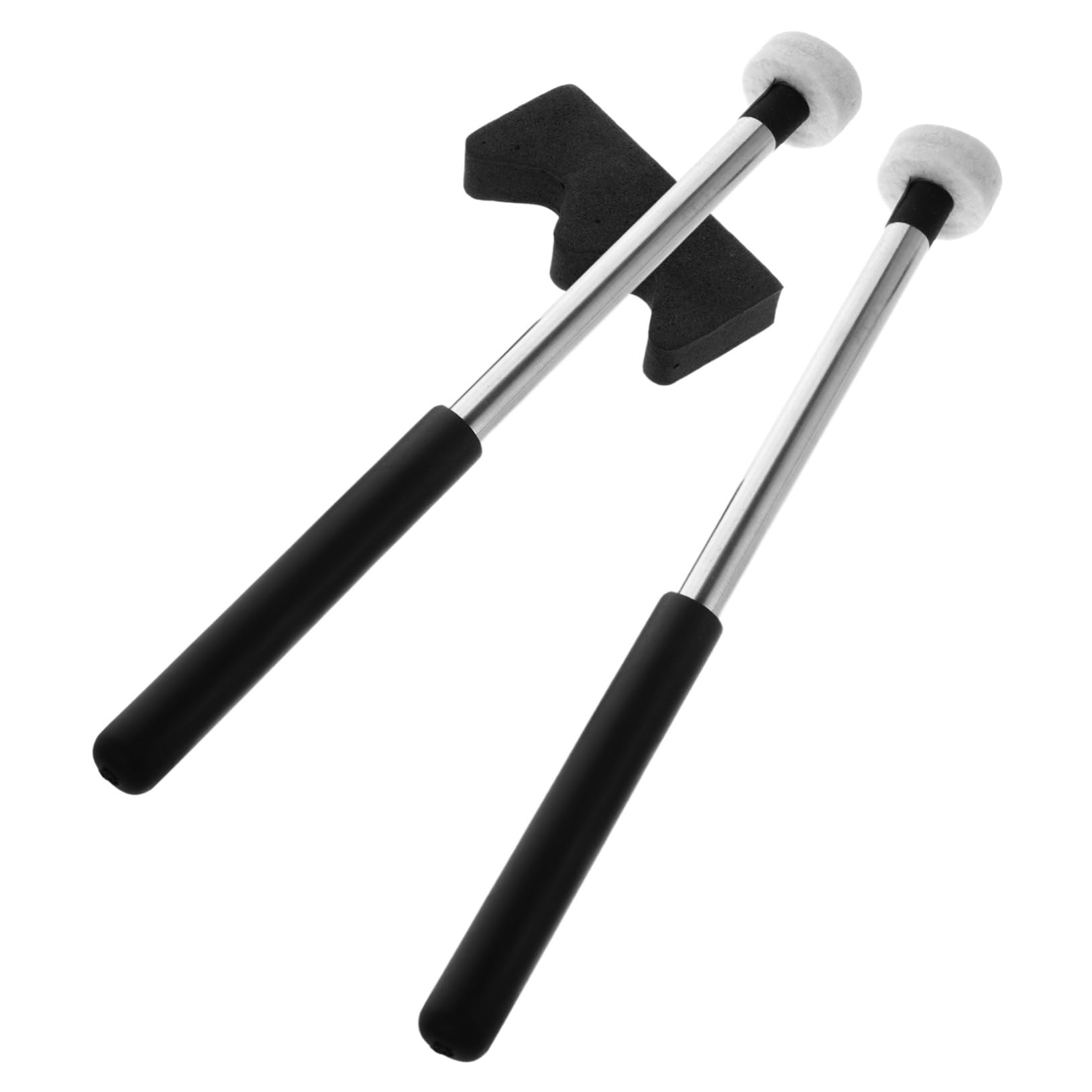 Showeroro 2Pairs Tongue Drum Mallets With Bracket Felt Drumsticks For Percussion For Singing Bowl Meditation And Yoga Design For