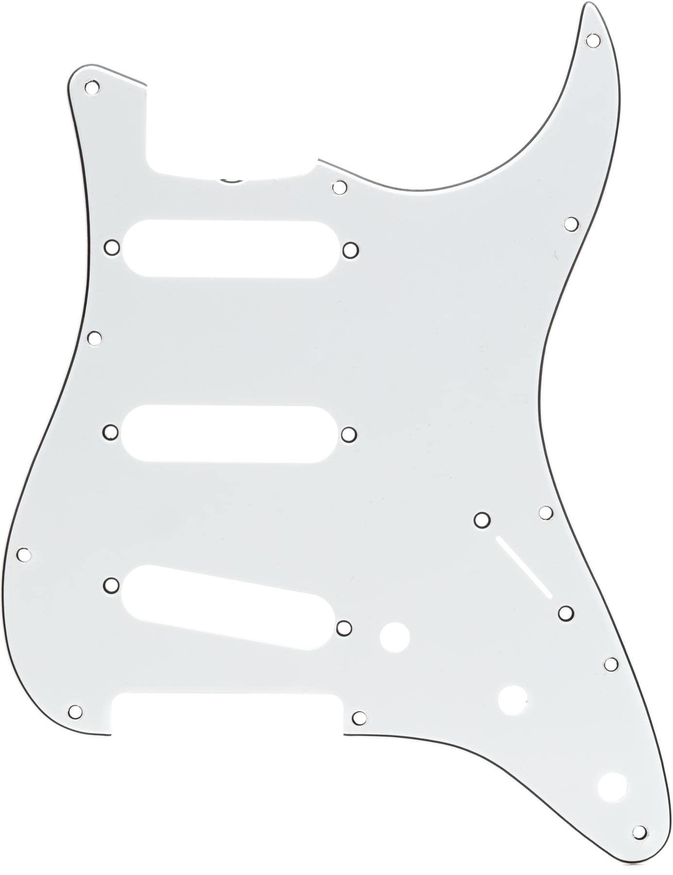 Fender 62 Stratocaster - (11 Hole) 3-Ply Pick Guard For 3 Single-Coil Pickups - White
