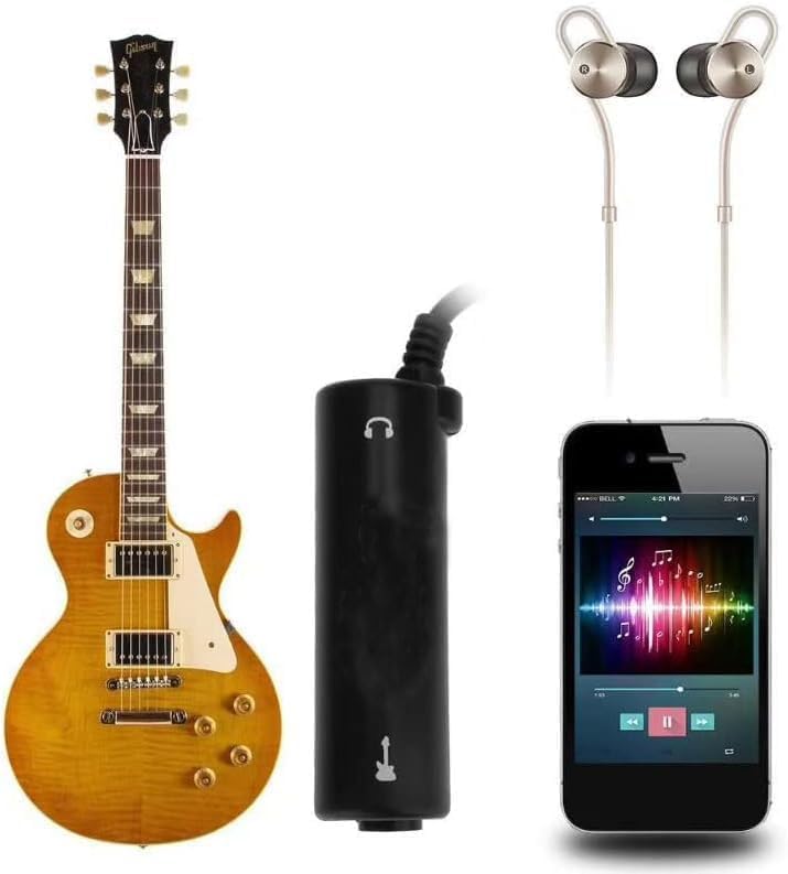 Luteti Portable Lightweight Multimedia Guitar Interface Adapter For Smartphones Guitar Interface I-Rig Converter