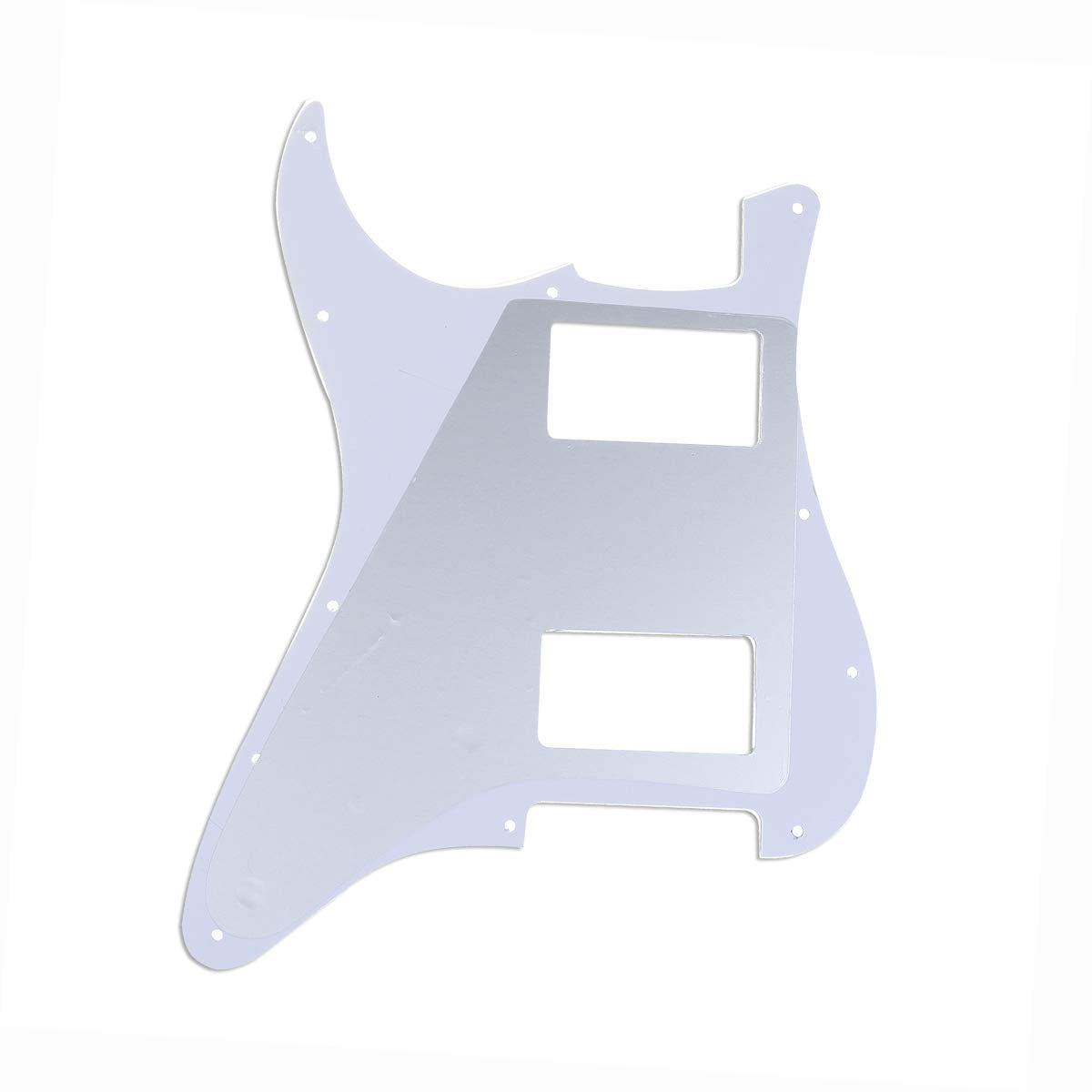 Musiclily Pro 11 Hole Guitar Strat Pickguard HH Humbucker for American/Mexican Fender Standard Stratocaster Modern Style, 4Ply V