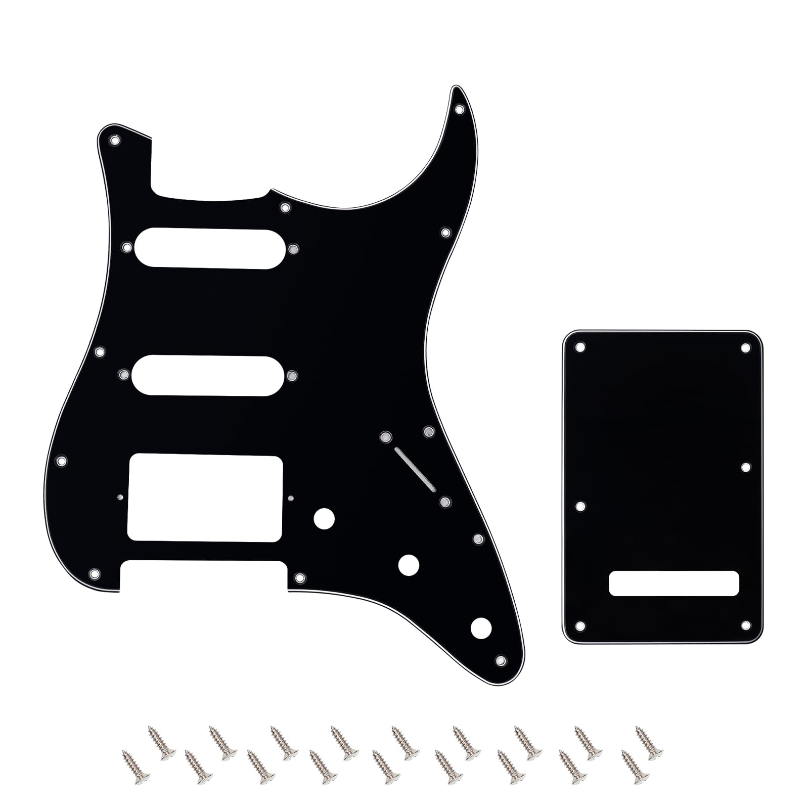 Banworks 3Ply Strat Hss Pickguard 11-Hole Ssh Pickguard Scratch Plate With Backplate 6-Hole Trem Tremolo Cover Set For Usa/Mexic