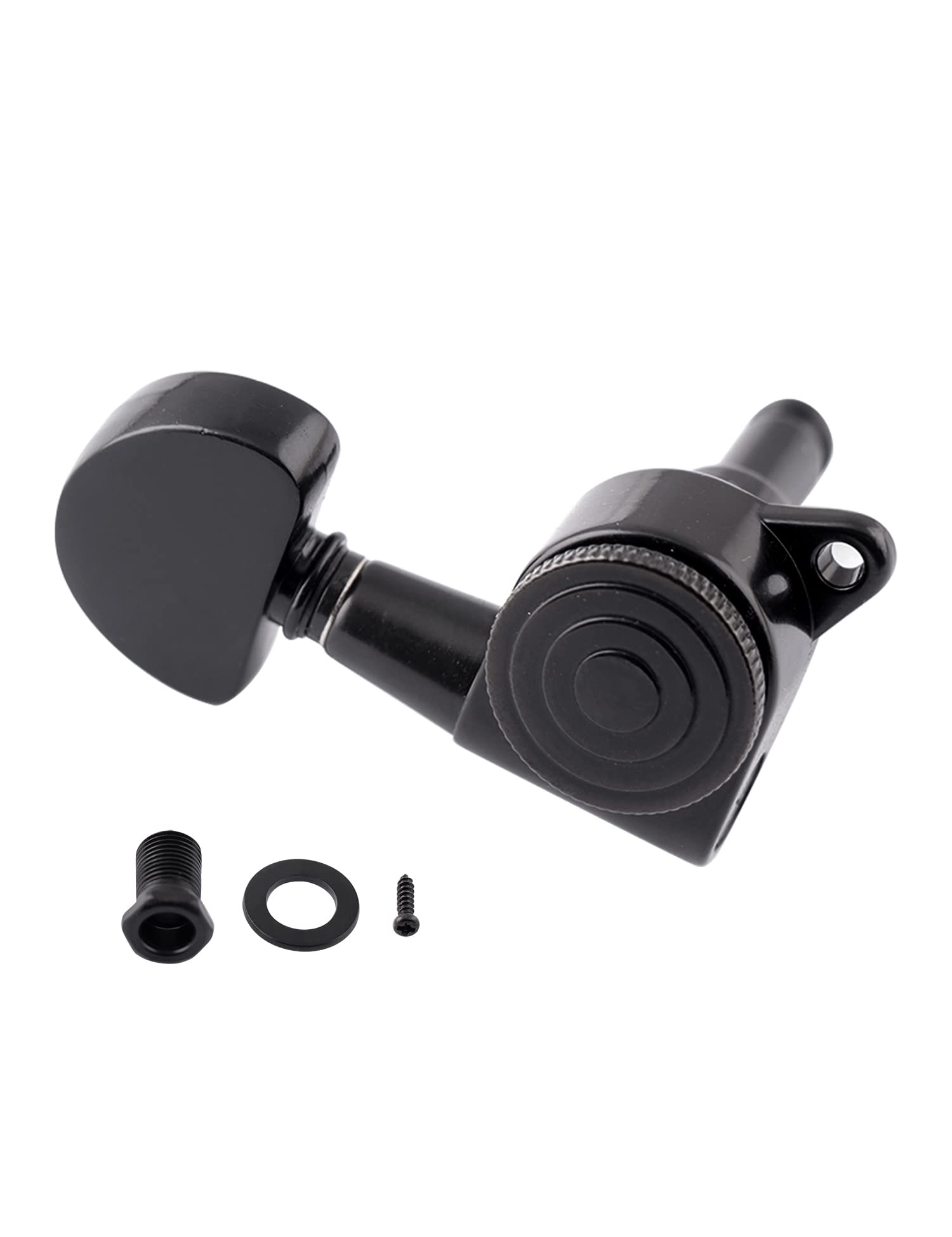 Metallor Locking Guitar String Tuning Pegs Tuning Keys Machine Heads Tuners 1:18 Gear Ratio 6 In Line for Right Handed Electric