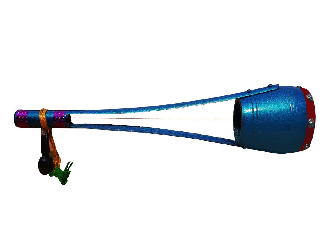 Gt Manufacturers Professional Ektaraa Wooden For Indian Folk And Classic Music, 20 Inches(Blue)