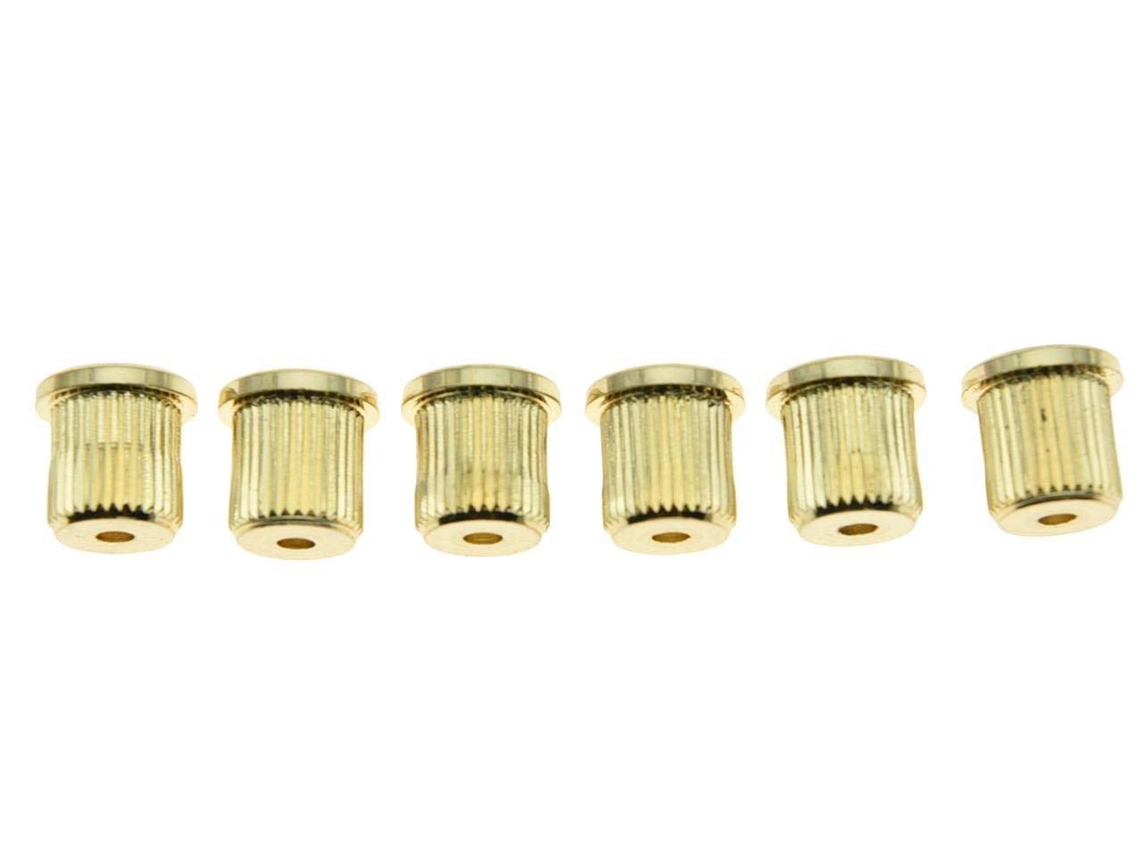Kaish 6X Gold Guitar String Through Body Ferrule 5/16'' String Ferrules For Tele/Telecaster Made In Usa