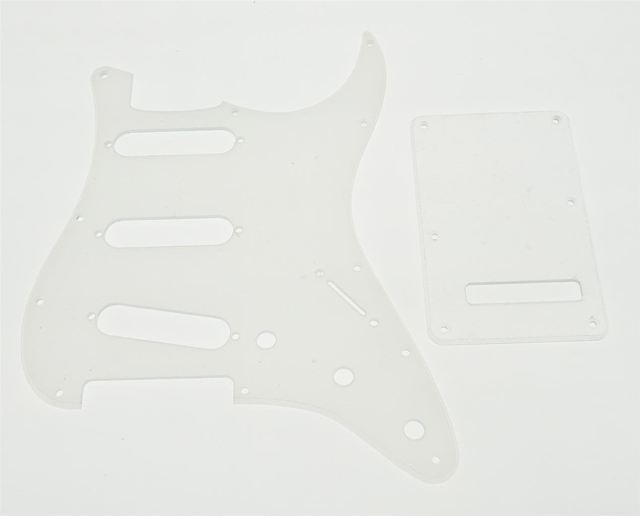 Kaish 11 Hole St/Strat Style Pickguard Sss Pick Guard With St Back Plate Tremolo Trem Cover For Usa/Mexico Stratocaster/Strat Cl