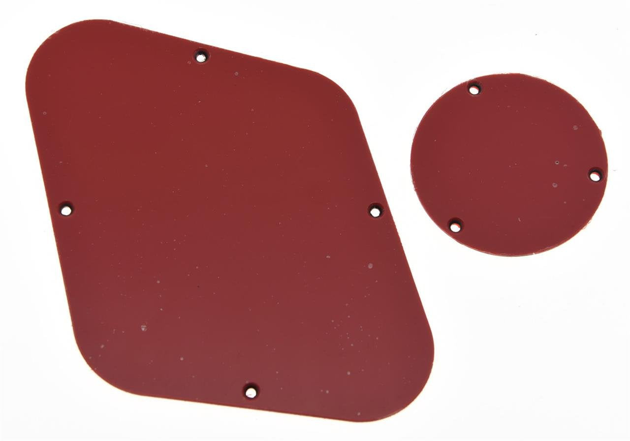 KAISH Red 3 Ply LP Rear Control Plate Switch Plate LP Cavity Cover for USA Les Paul