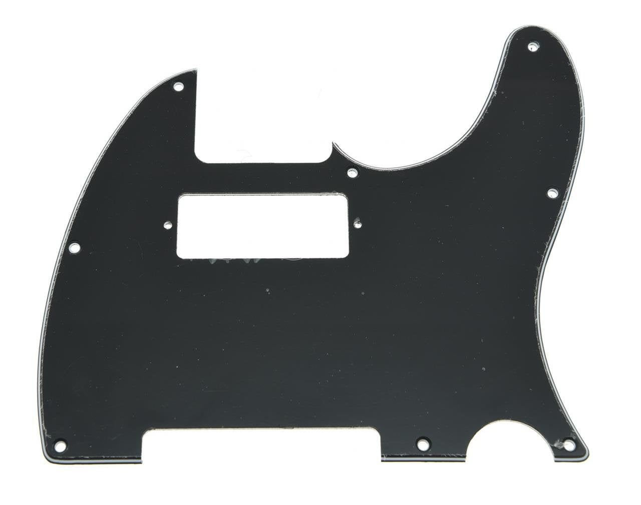 Kaish Tele Style Pickguard Guitar Pick Guard Scratch Plate With Mini Humbucker Pickup Hole For Tele/Telecaster Black 3 Ply