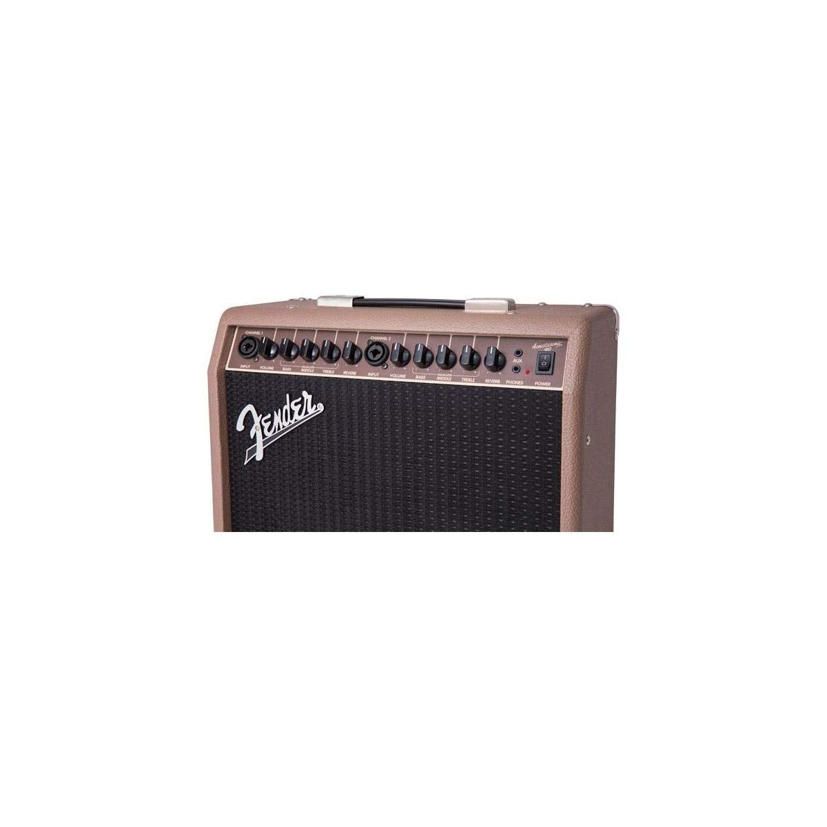 Fender Acoustasonic Guitar Amp for Acoustic Guitar, 40 Watts, with 2-Year Warranty 2x6.5 Inch Speakers, Chorus Effect, Dual Fron