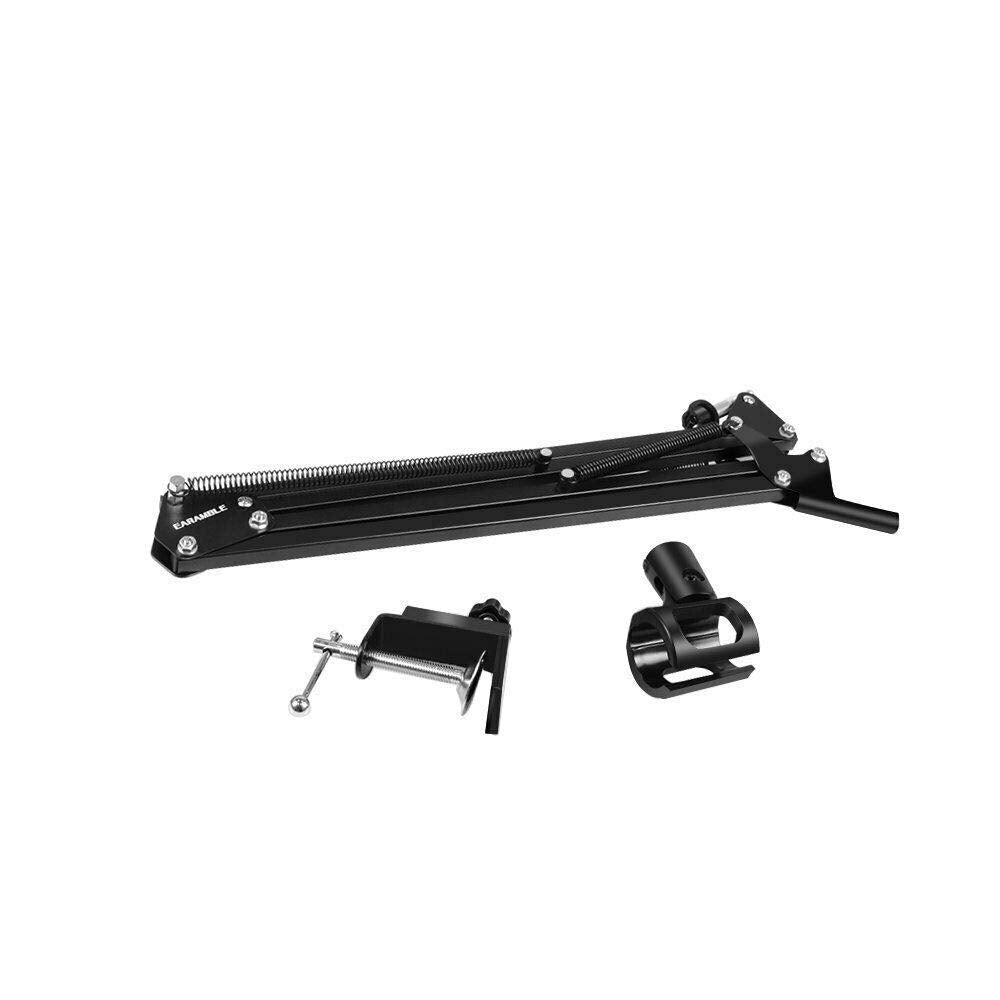 Dragonpad USA Microphone Scissor Boom Arm with Desk Mount - Black Frame