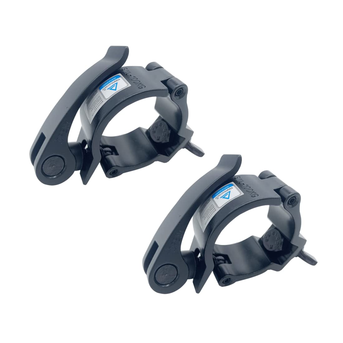 Dagogo 2 Pack quick lighting clamp 1.88-2 inches heavy duty aluminum alloy 220 LBs Hook Clamps for 48-51mm OD pipe DJ lighting t