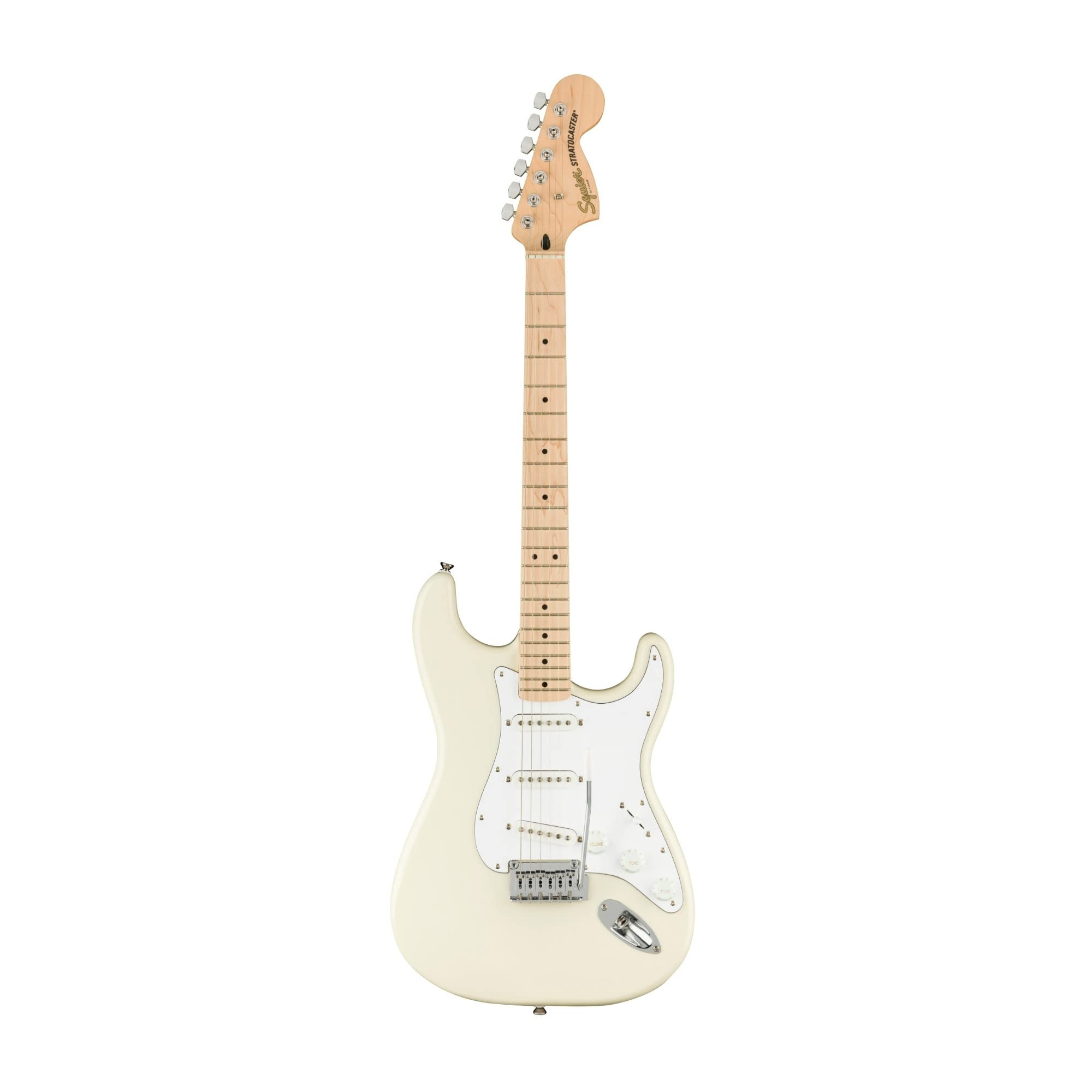 Squier Affinity Series Stratocaster Electric Guitar - Olympic White With Maple Fingerboard