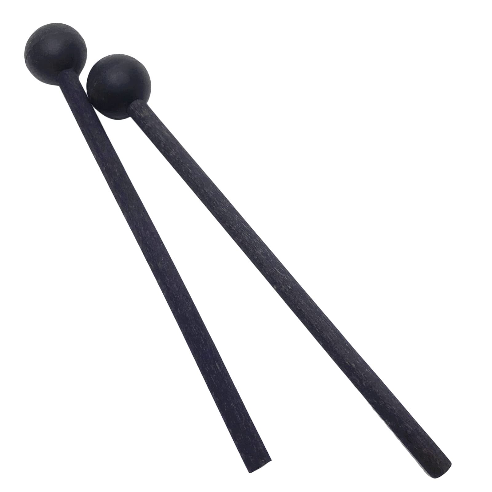 TUOREN 1 Pair 7.5 Inch Long Rubber Xylophone Mallets Tongue Drum Mallets Percussion Sticks Hammer with Wooden Handle Music Instr
