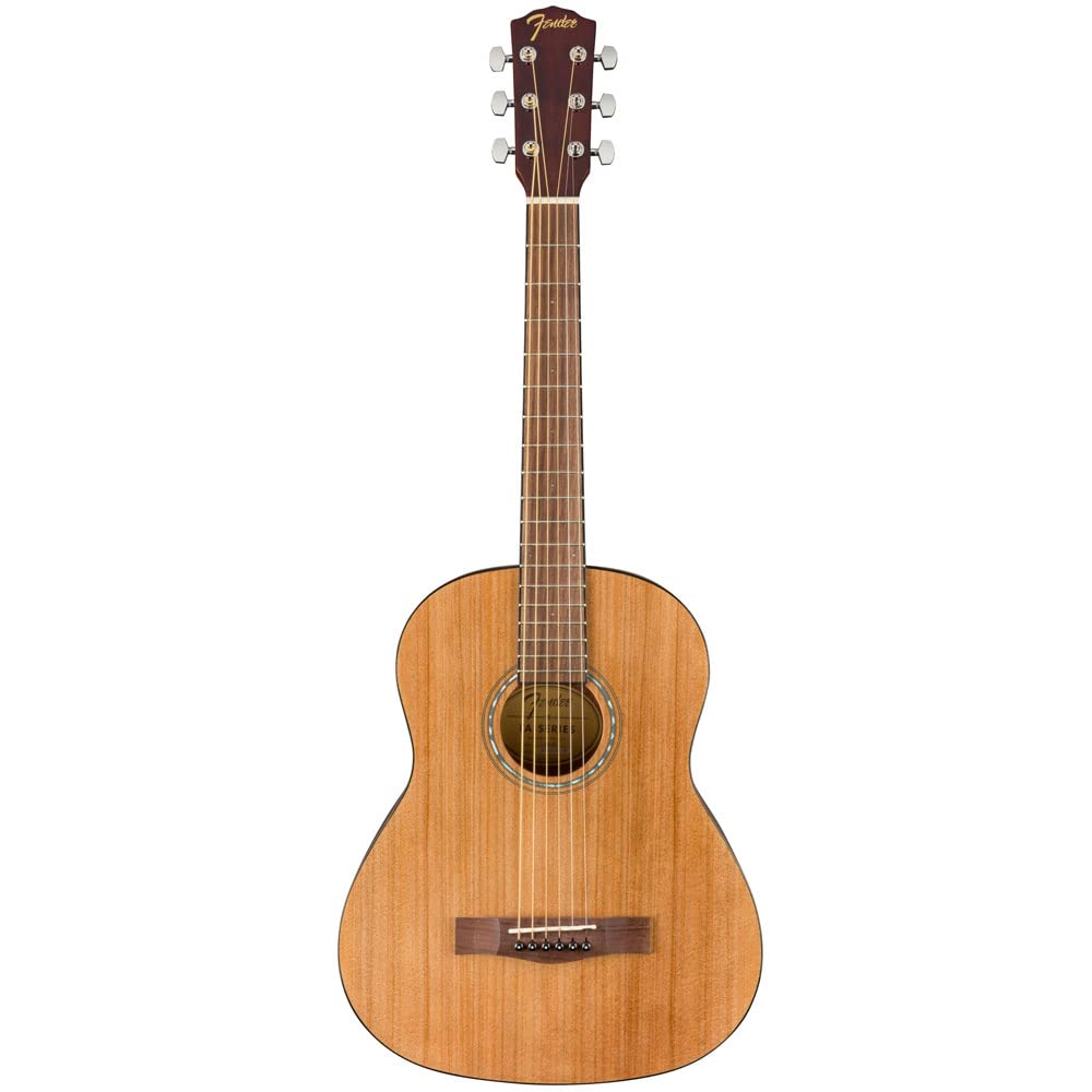 Fender Fa-15N 34 Scale Nylon String Acoustic Guitar, Natural, With Gig Bag