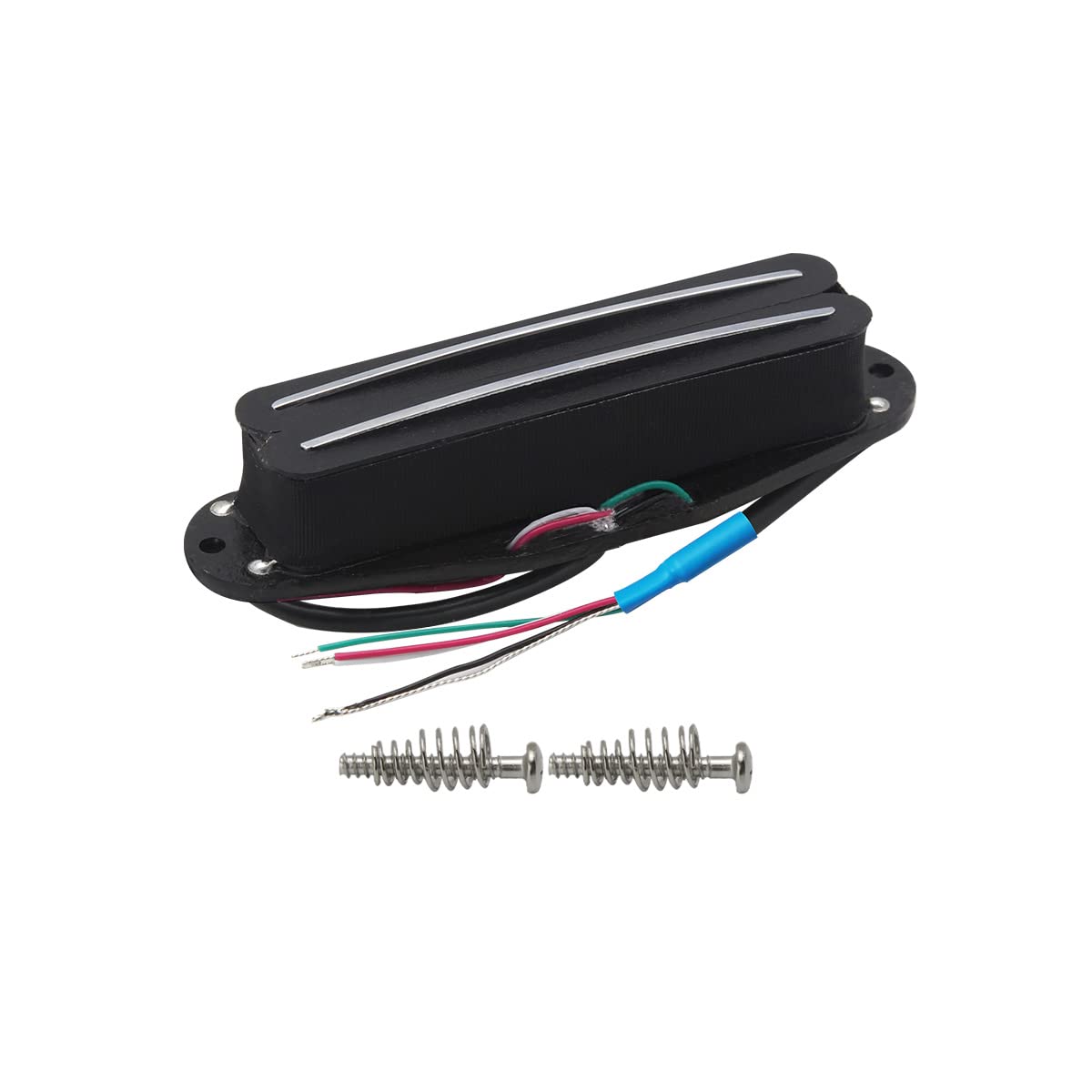 Fleor Alnico 5 Hot Rail Humbucker Single-Coil-Sized Pickup 9-10K Humbucker Black Fit Strat Squier Tele Guitar