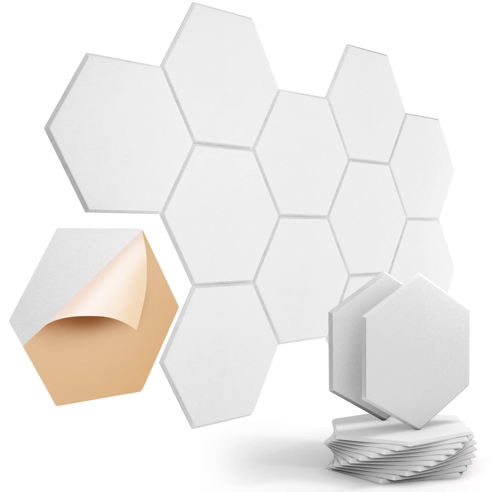 Soundproof Wall Panels Self-Adhesive Acoustic Panels Sound Absorbing High Density Sound Proof Foam Panels, Acoustic Foam Panels