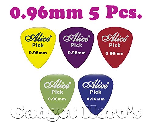 Gadget HeroS Alice 5 Pcs Guitar Plectrums/Pick Of 0.96Mm Thickness. Assorted Colors.