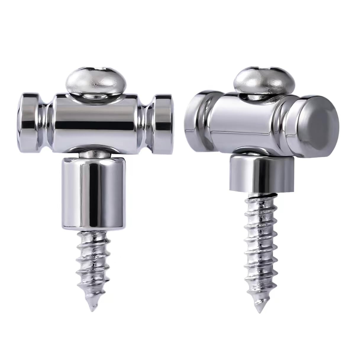 Guyker Guitar Roller String Retainers(Set Of 2) - String Guide, Strings Trees Replacement Part For Electric Guitars, Sr1 Chrome