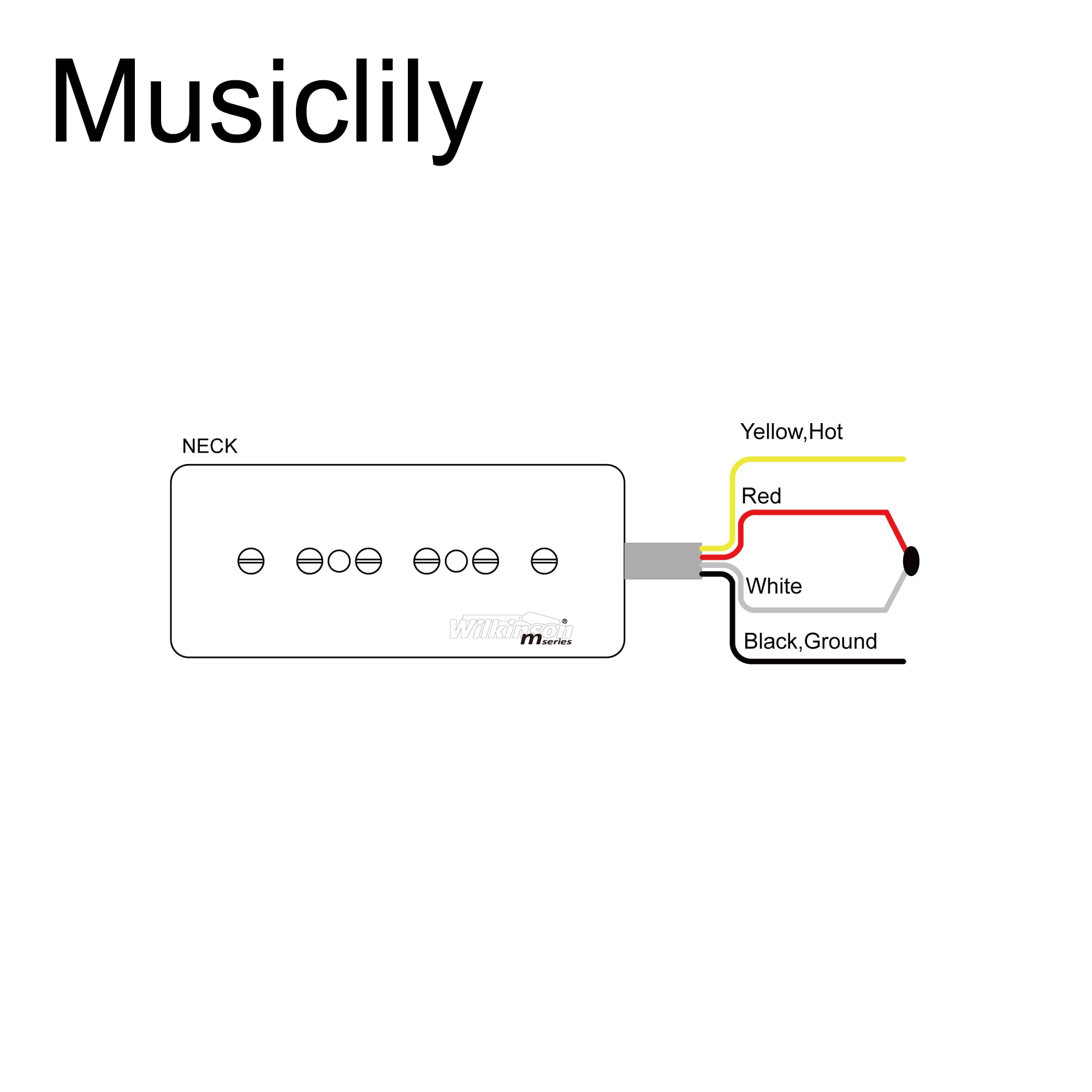 Wilkinson M Series Stacked P90 Soapbar Ceramic Magnet Humbucker Sized Single Coil Pickup Neck Pickup 10K for SG/LP Style Electri