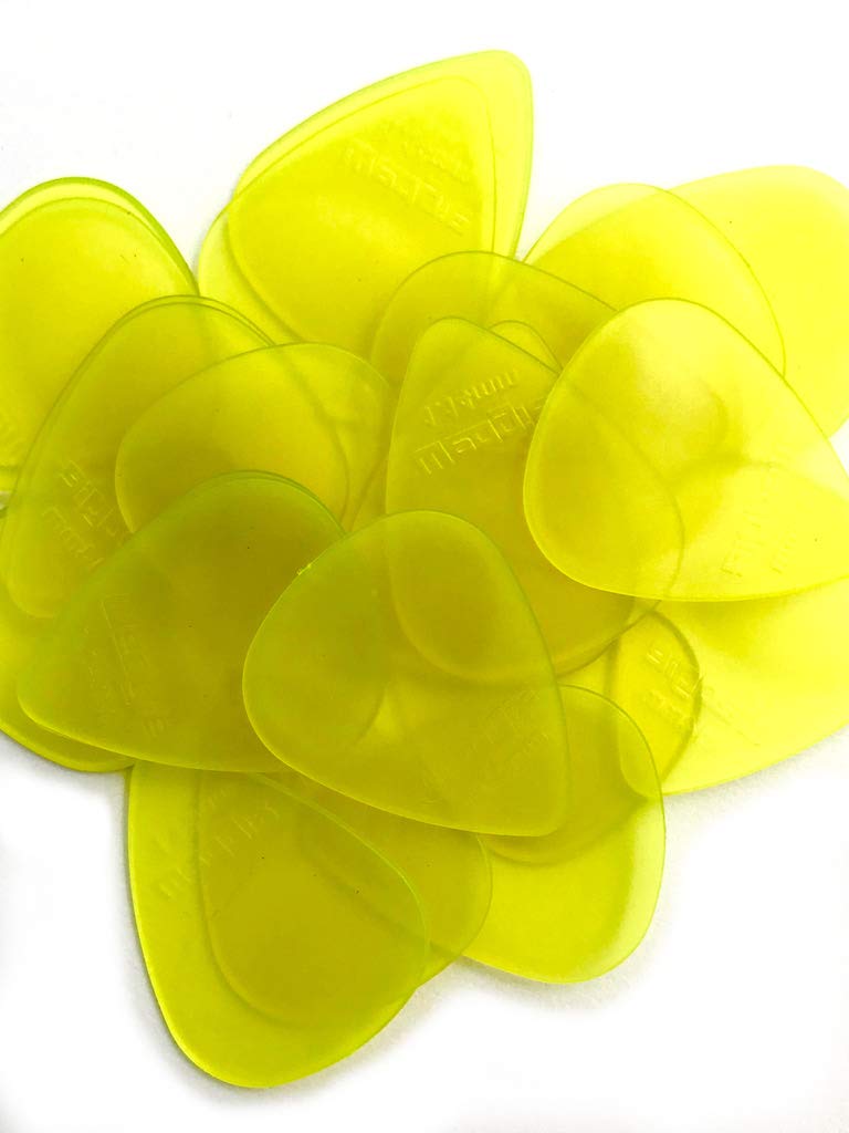 Wedgie WCPP114 1.14mm Wedgie Clear Pick 12 Pack, Yellow