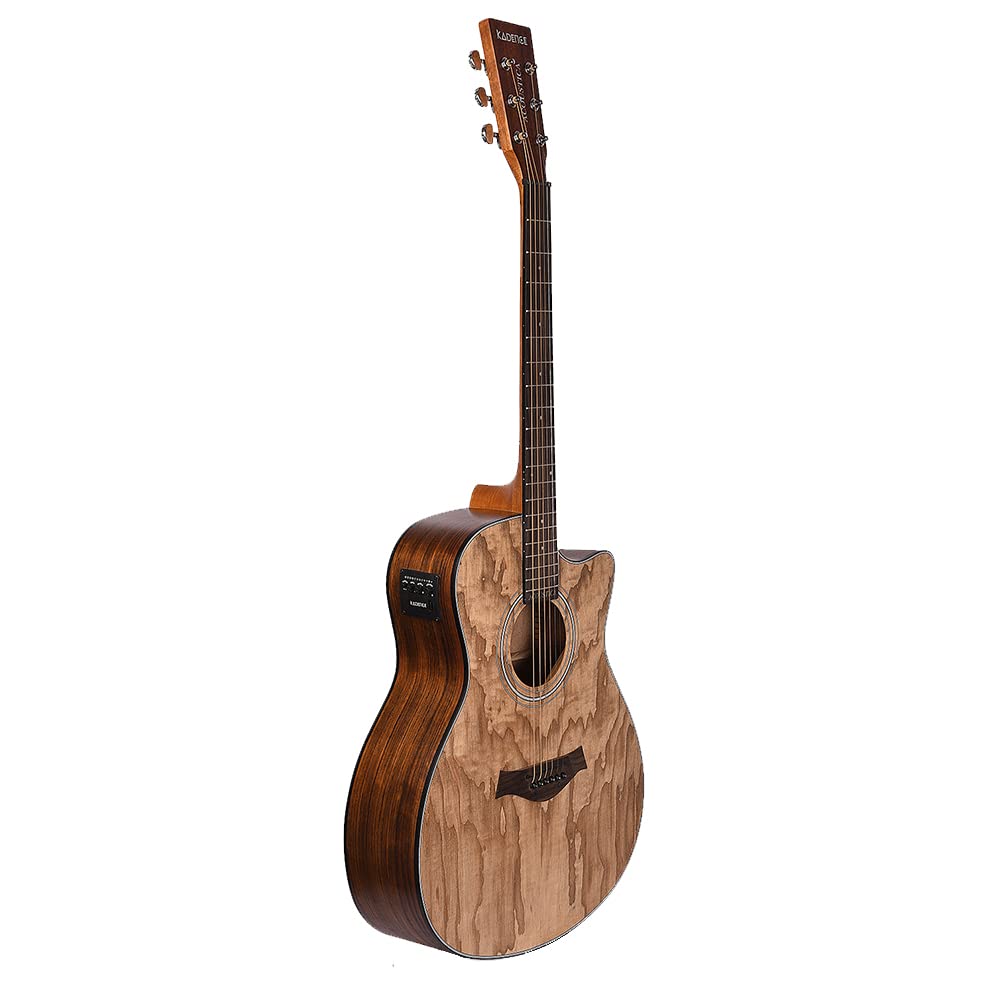 Kadence Acoustica Series Acoustic Electric Guitar - Electric Acoustic Guitar (Ash Wood) - Semi Acoustic Guitar With Pickup & Inb