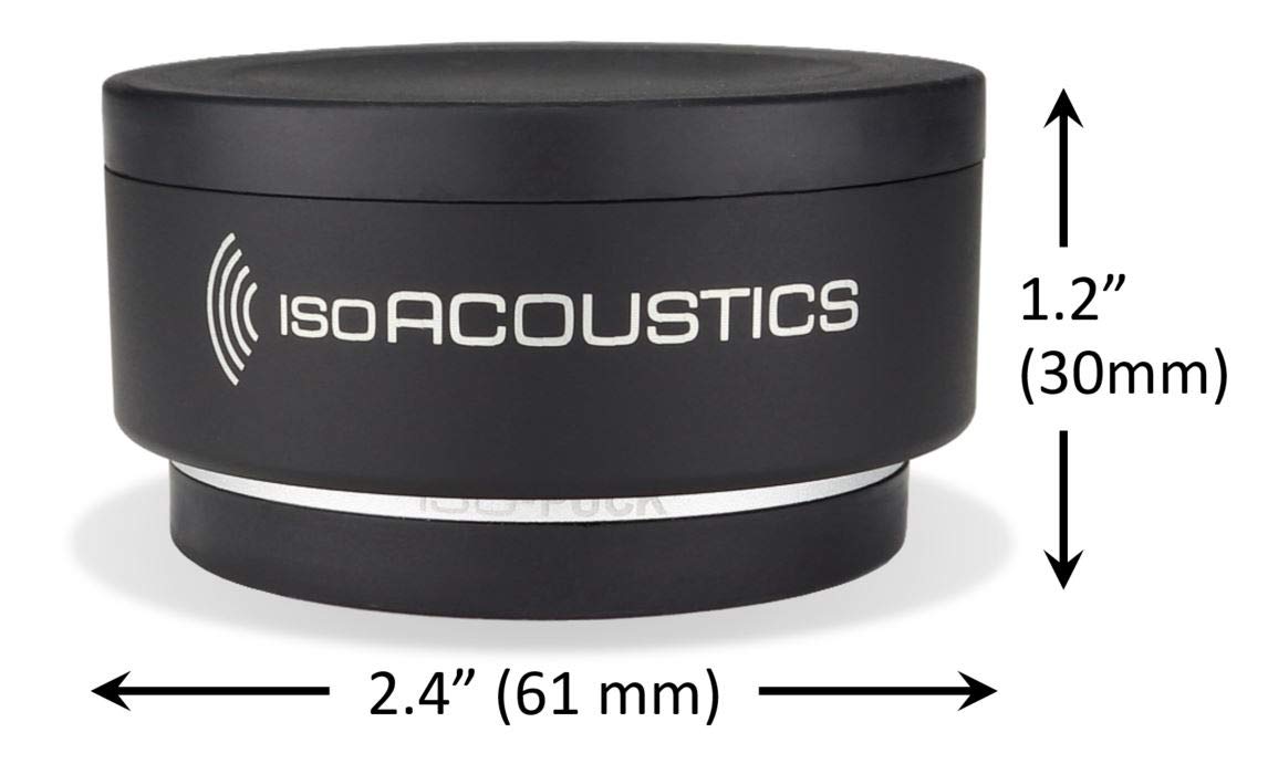 IsoAcoustics Iso-Puck Series Acoustic Isolators (Iso-Puck, 20 lbs max/Unit, 4-Pack)