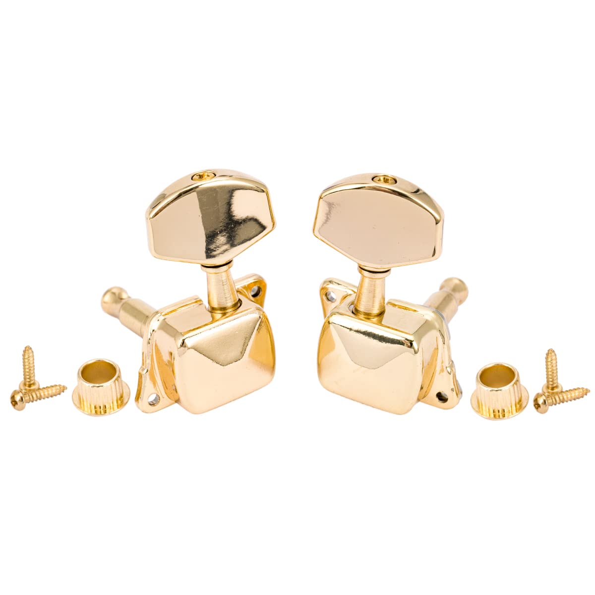 Musiclily Pro 3L+3R Semi-Closed Guitar Tuners String Tuning Pegs Keys Machine Heads Set for Electric Guitar or Acoustic Guitar,