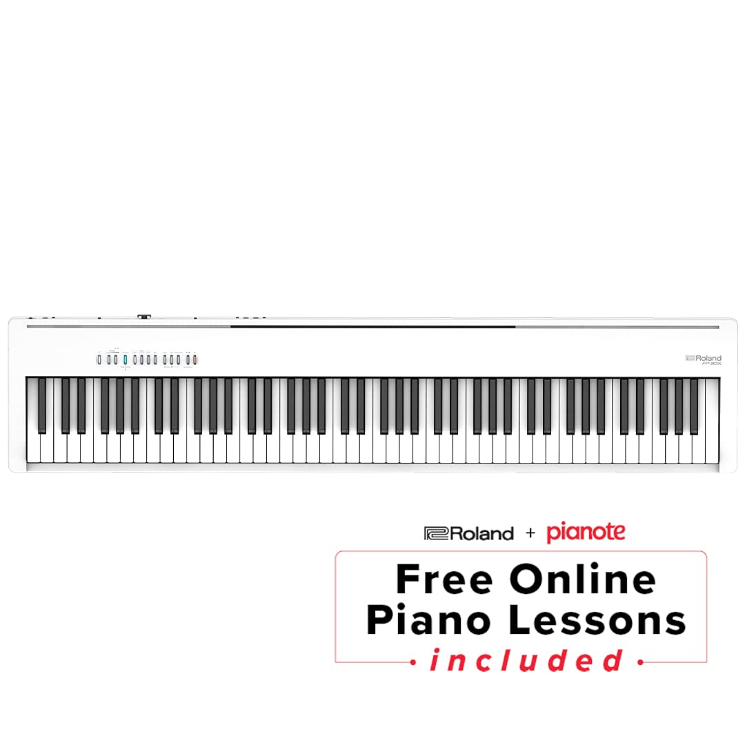 Roland FP-30X Digital Piano with Built-in Powerful Amplifier and Stereo Speakers. Rich Tone and Authentic Ivory 88-Note PHA-4 Ke