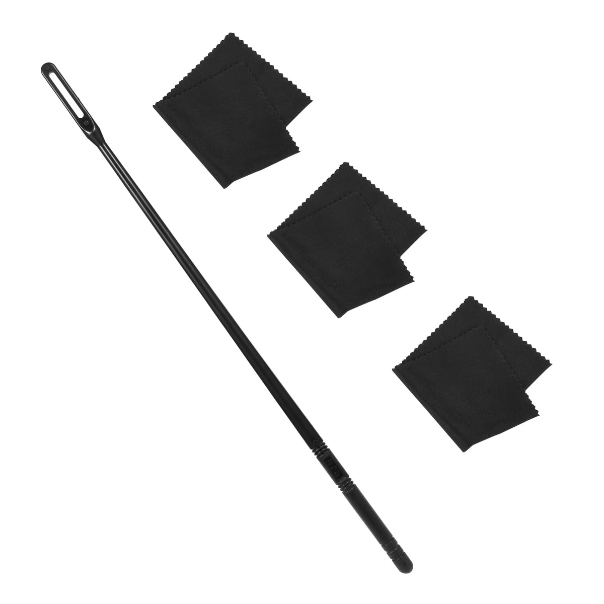 Flute Cleaning Kit, 3Pcs Flute Cleaning Cloth With 1Pc Flute Cleaning Rod Cleaning Rag & Swab Supplies For Easy Polishing Inside