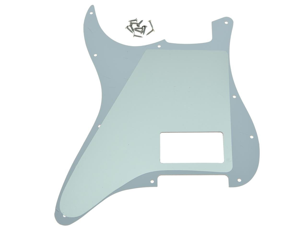 KAISH 11 Hole ST/Strat Style One Humbucker Guitar Pickguard Scratch Plate for Delonge Stratocaster/Strat Blue Pearl