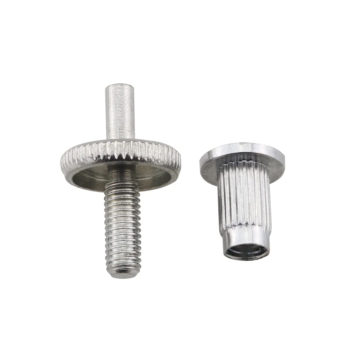 Ruiwaer 2PCS Bridge Posts Guitar Bridge Studs Bridge Post with Anchors Guitar Roller Saddle Bridge Tune-O-Matic Bridge, Silver