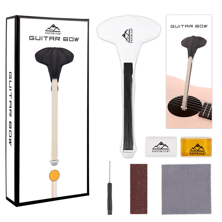 Eastrock Guitar Bow, 2-In-1 Real Horsehair Guitar Bow For Acoustic, Create Violin & Cello-Like Sounds, Christmas Birthday Gift F