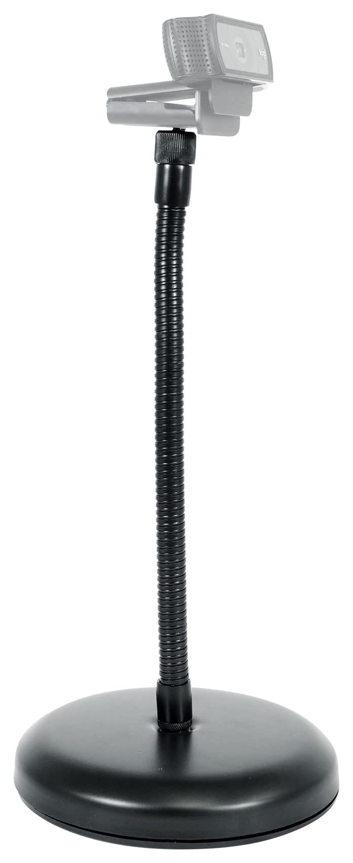 Rockville RDMS7 Desktop Mic Stand w 11.8'' Gooseneck+Weighted Base+Webcam Adapter